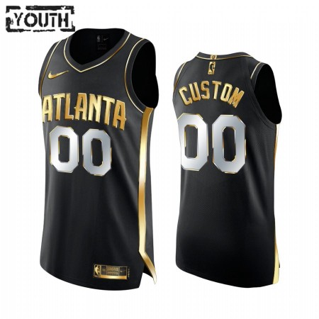 Dres Atlanta Hawks Prilagođeni 2020-21 Crna Golden Edition Swingman - Dječji